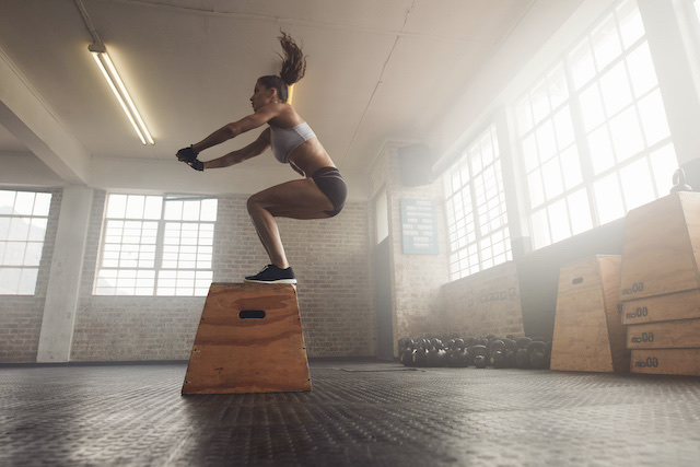 Box-Jump-Training im Studio