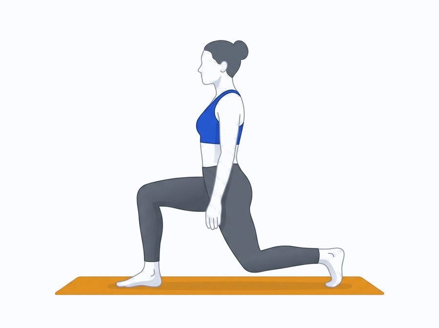 Split Squat: Standwaage-artiger Ausfallschritt, kontrolliert abgesenkt
