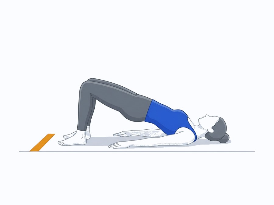 Glute Bridge (Beckenheben) – Übung zur Aktivierung der Gesäßmuskulatur