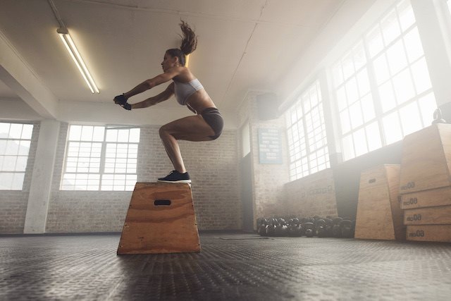 Box-Jump-Training im Studio