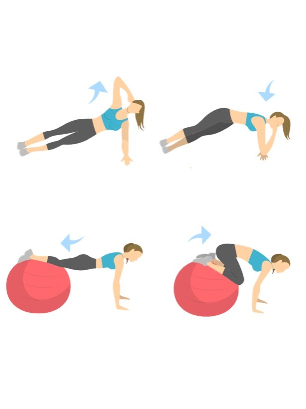 Beispielübungen Fit ’N Flair: Flacher-Bauch-Training und Side Plank