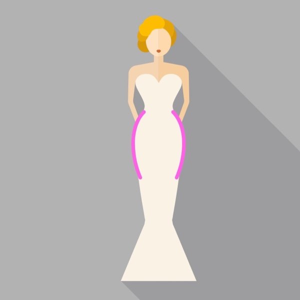 Brautkleid im Mermaid-Schnitt